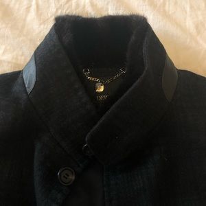 Deicae Designer Checkered Men’s Winter Coat